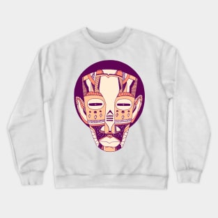Peach African Mask No 3 Crewneck Sweatshirt